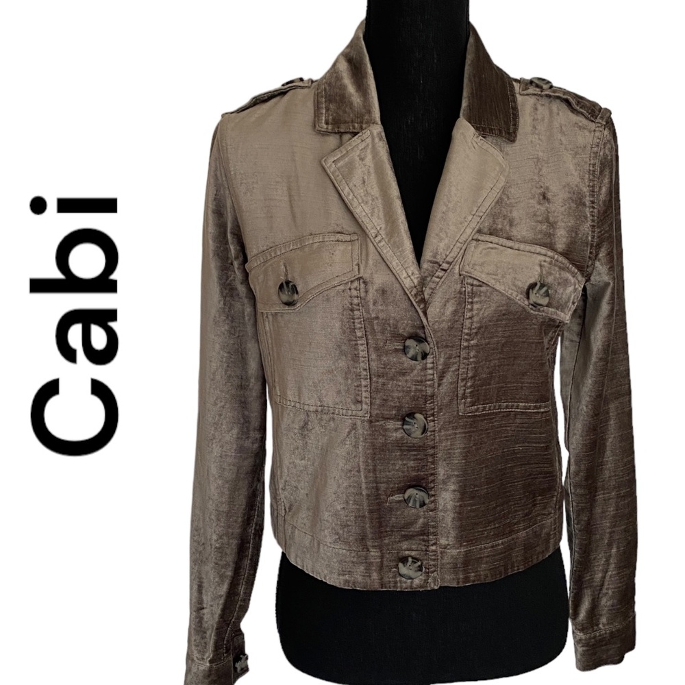 CABI Platinum Champagne Crop Jacket, Size XS